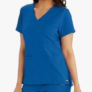 🆕 BARCO Grey's Anatomy Spandex-Stretch Top Extreme Comfort in New Royal